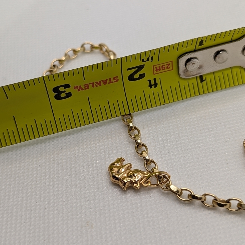 ✨ 9k Yellow Gold Belcher Charm Bracelet ✨ - Picture 10 of 10